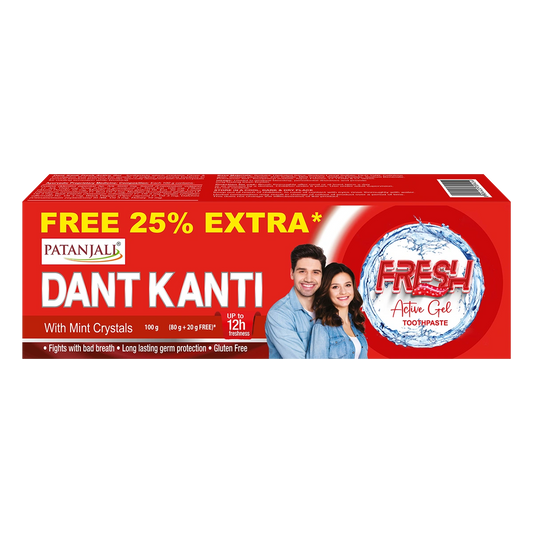 Dant Kanti Fresh Active Gel Toothpaste 80g+25%extra