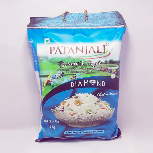 【Patanjali】 Patanjali Diamond Basmati Rice 5000g｜パタンジャリ ダイヤモンド バスマティライス｜1kg
