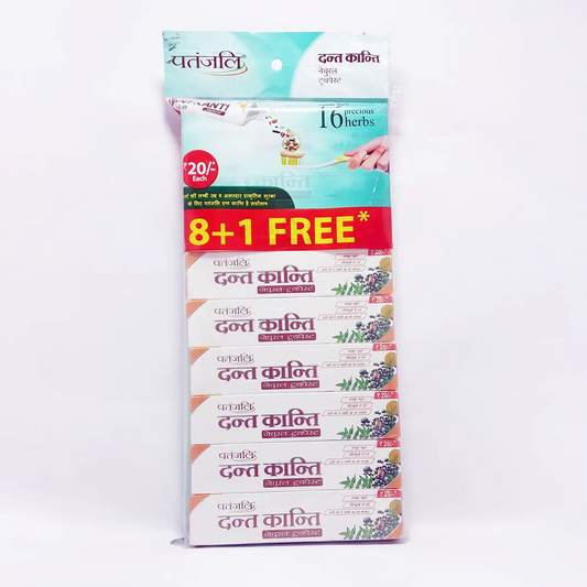Dant Kanti Natural Toothpaste 43g (Buy 8+ 1 Free Hanger) (386 g(Pack of 9(43geach)))