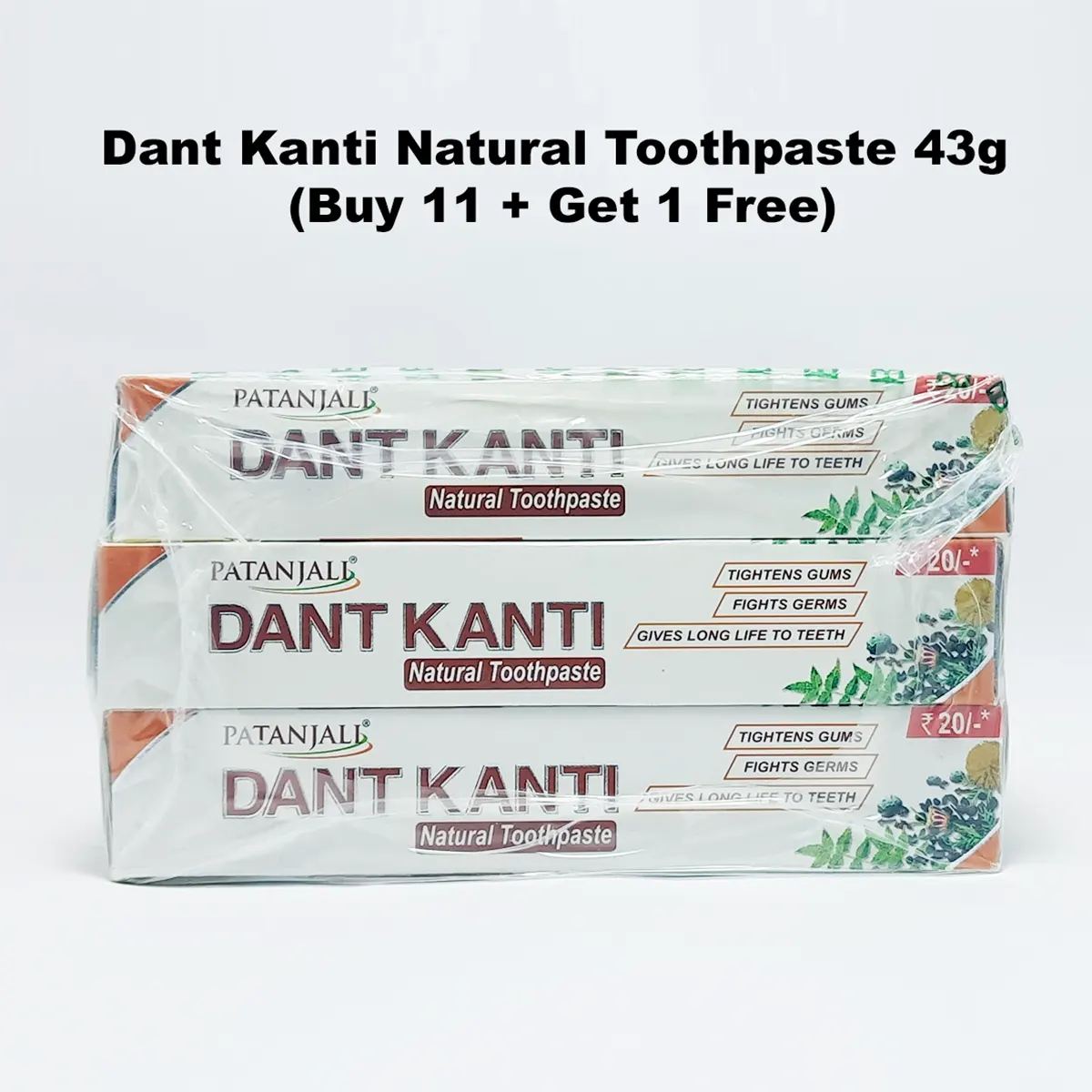 Dant Kanti Natural Toothpaste 43g (Buy 11+1 Free)