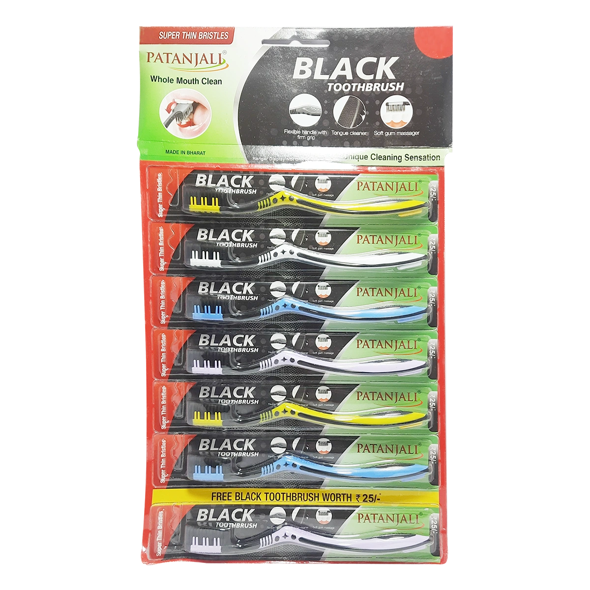 Patanjali Toothbrush Black (Hanger)