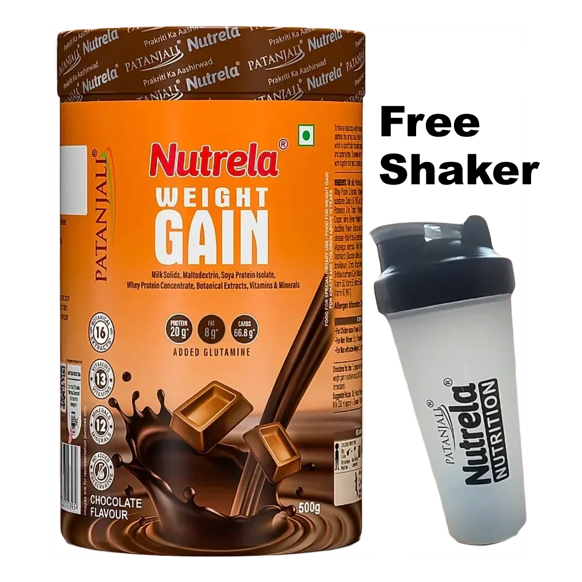 Patanjali Nutrela Weight Gain (Chocolate Flavour)+Free Shaker