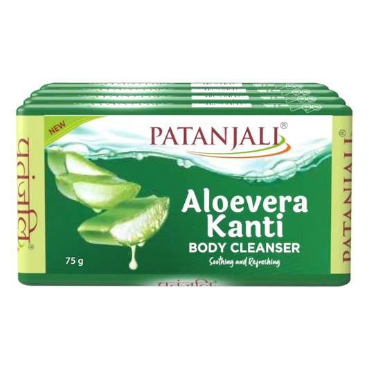 Patanjali Aloevera Kanti Body Cleanser-(4x1) 75 G