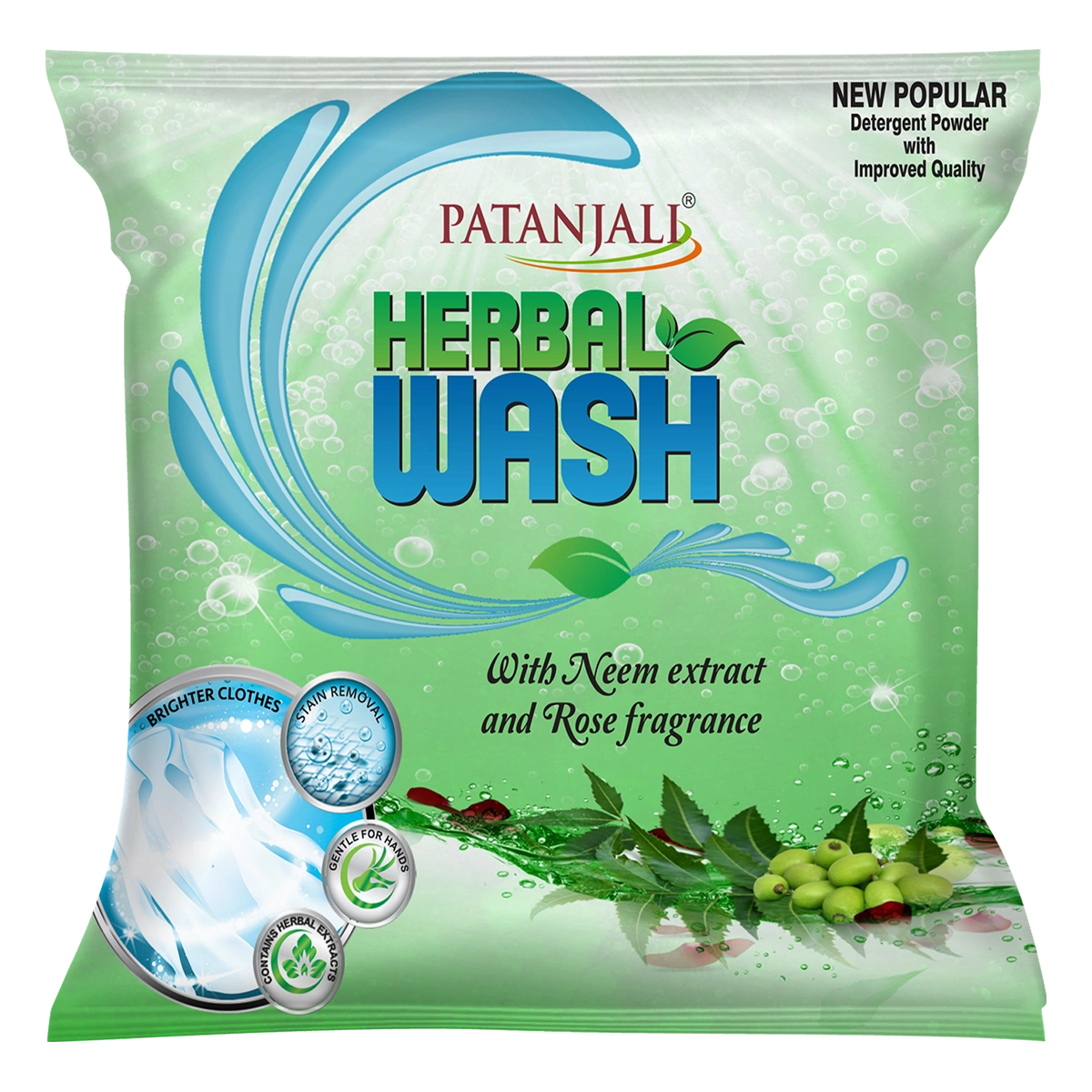 【Patanjali】 Herbal Wash Detergent Powder｜ハーバルウォッシュ 洗濯用粉末洗剤｜450g