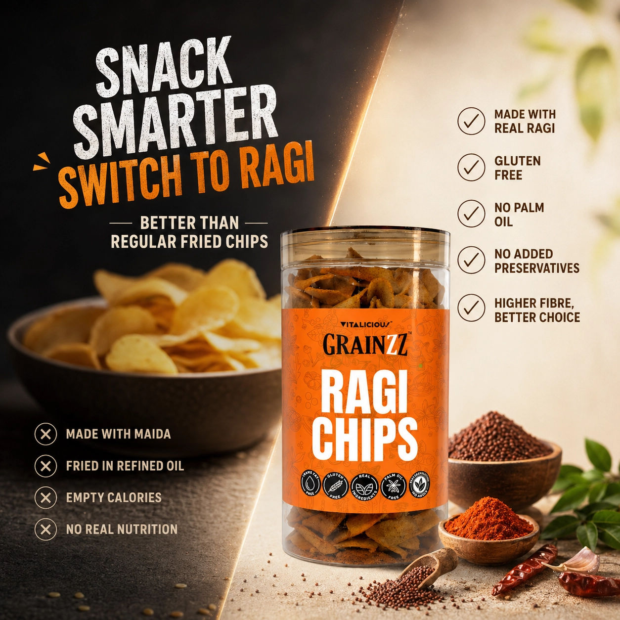 Ragi Chips Masala Masti 150g