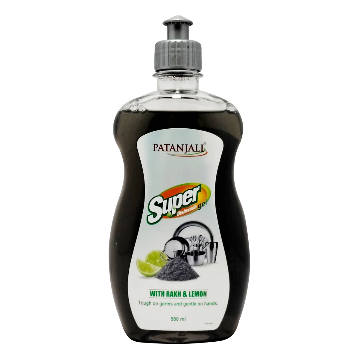 【Patanjali】 Super Dish Wash Gel Rakh & Lemon (BT)｜スーパー食器用洗剤 ラク（木灰）＆レモン｜500g