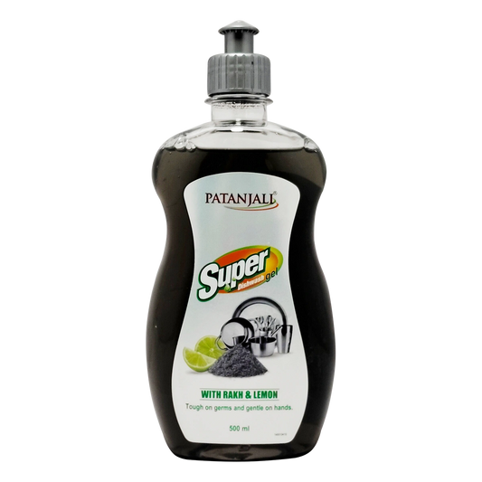 【Patanjali】 Super Dish Wash Gel Rakh & Lemon (BT)｜スーパー食器用洗剤 ラク（木灰）＆レモン｜500g