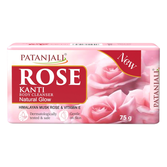【Patanjali】 Rose Kanti Body Cleanser｜ローズカンティ ボディクレンザー（石けん）｜75g
