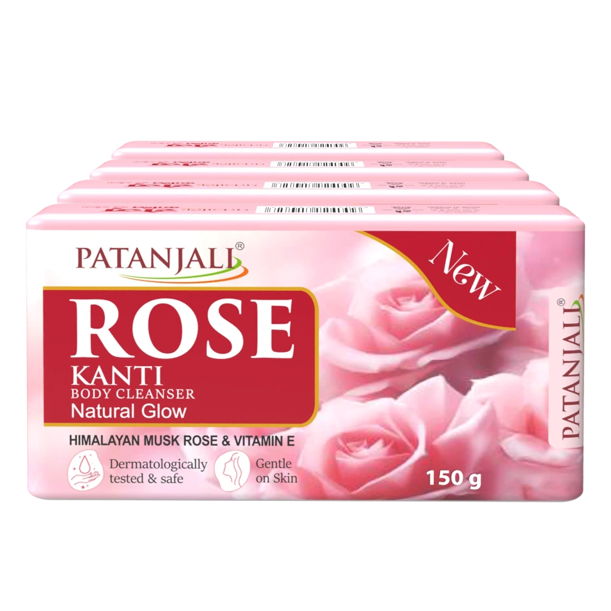 【Patanjali】 Rose Kanti Body Cleanser 150G (Buy 3 Get 1 Free)｜ローズカンティ ボディクレンザー（石けん）｜150g×4個