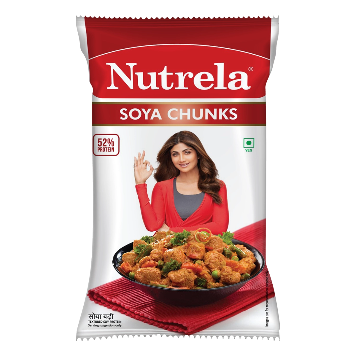 【Patanjali】 Nutrela Soya Bari (TSP Chunks)｜ニュートレラ ソヤ バリ（大豆ミート チャンク）｜1kg