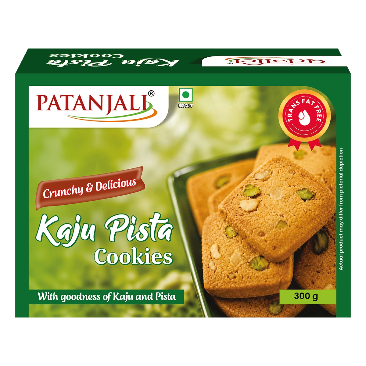 【Patanjali】 Kaju Pista Cookies｜カジュー ピスタ（カシューナッツ＆ピスタチオ）クッキー｜300g