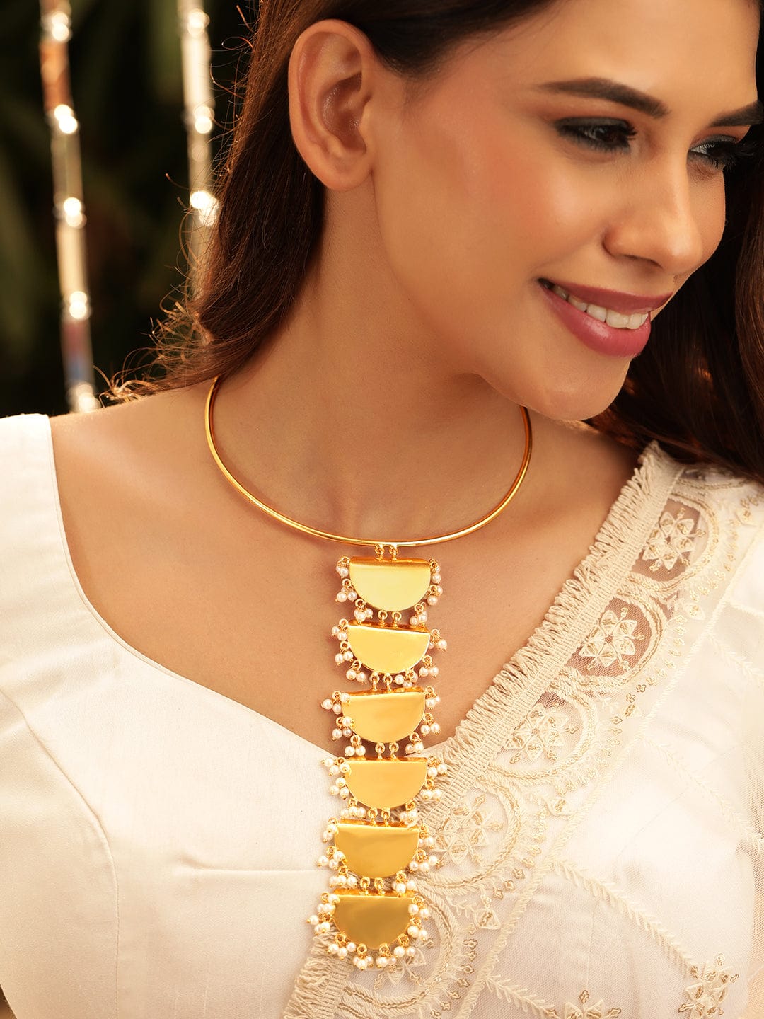 Fearless Bold Statement Necklace Gold