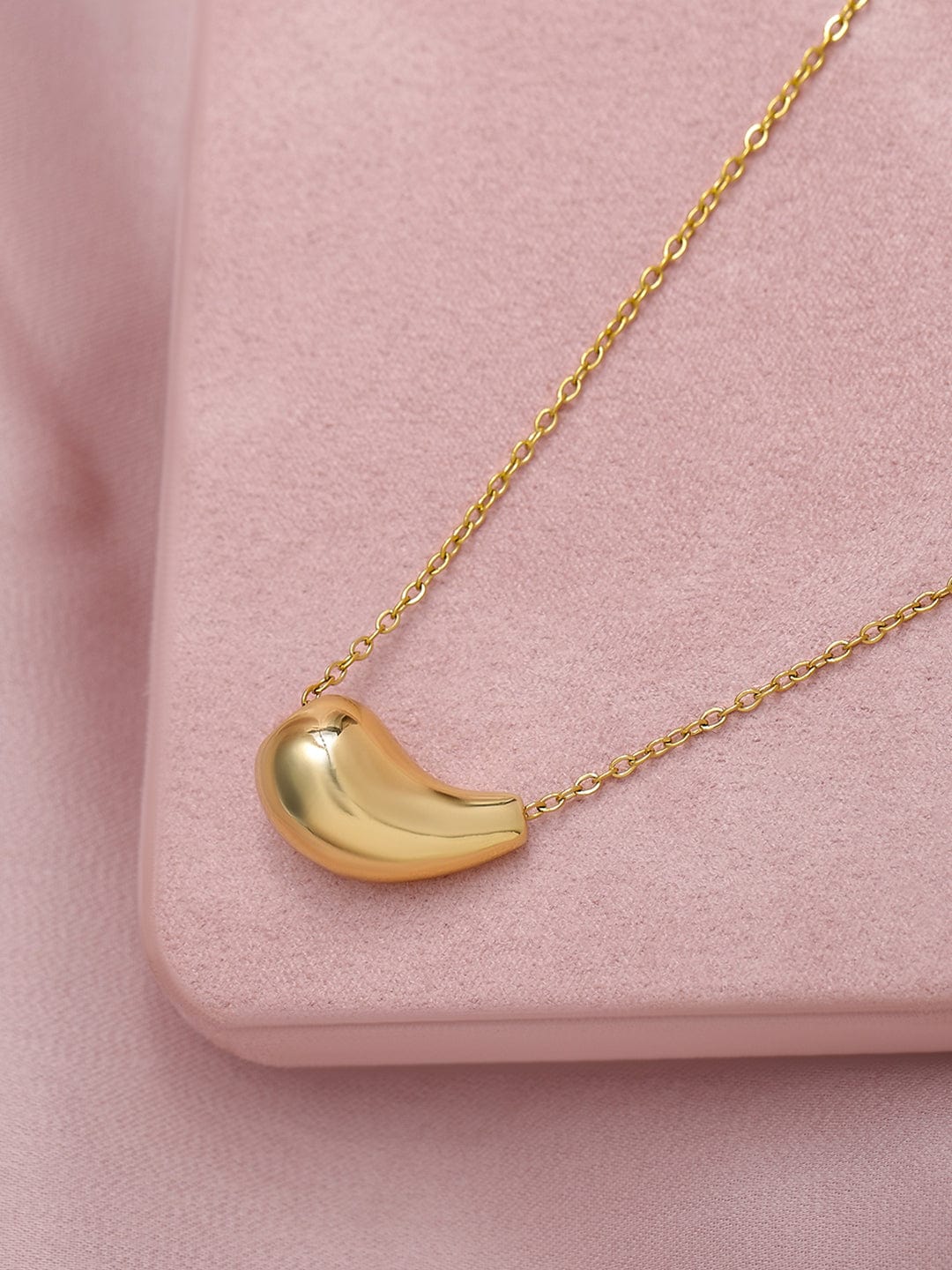 Cool Teardrop Pendant Chain Gold