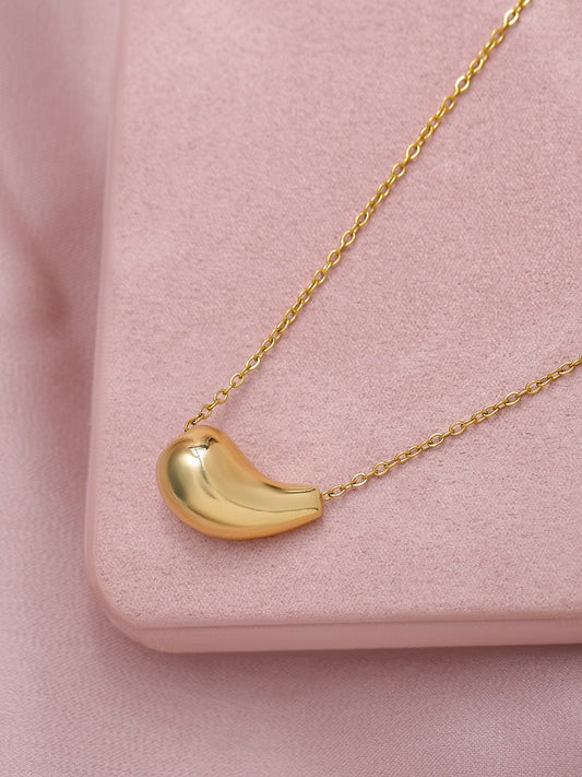 Cool Teardrop Pendant Chain Gold