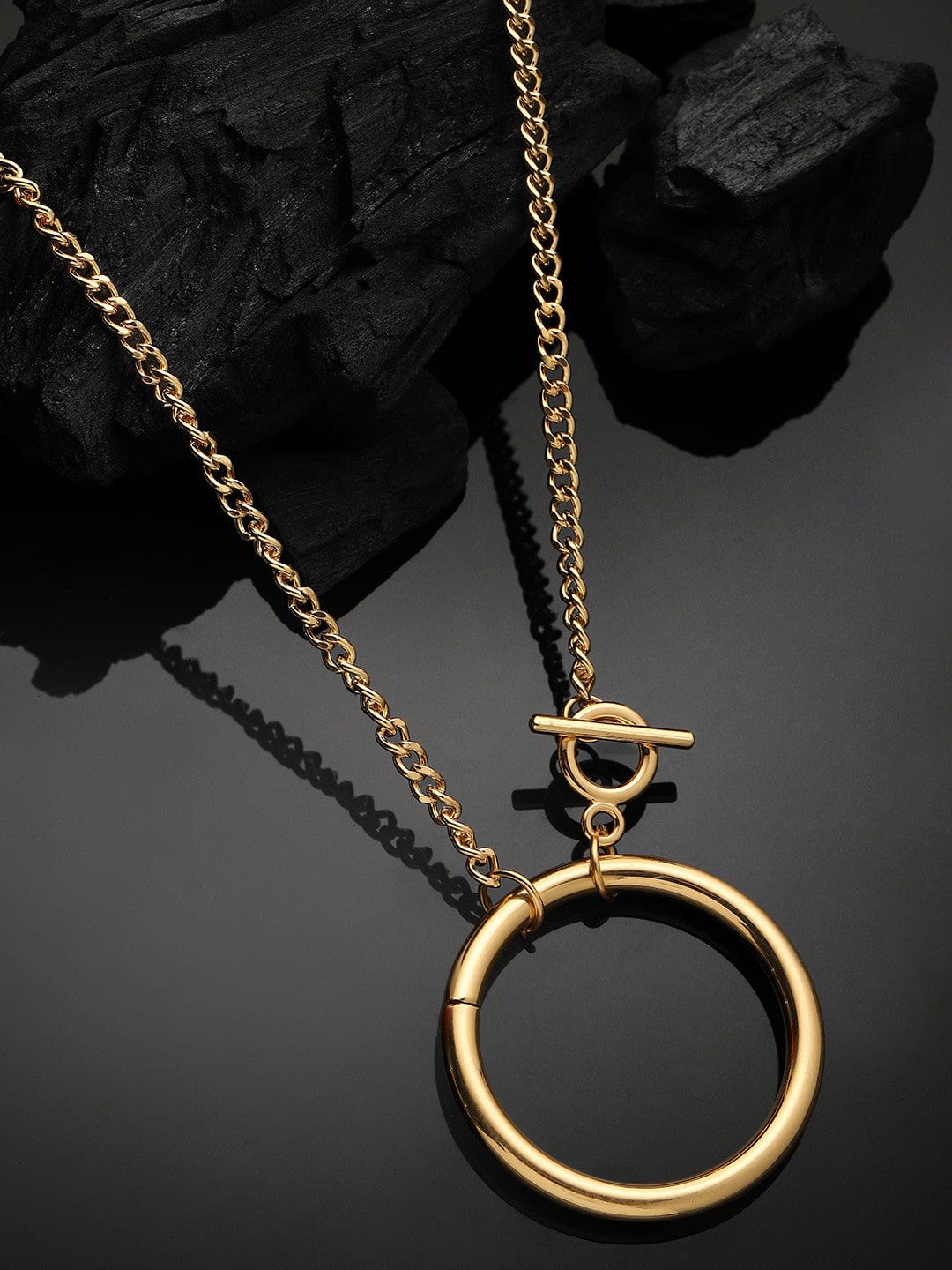 Loopy Toggle Statement Chain Necklace Gold