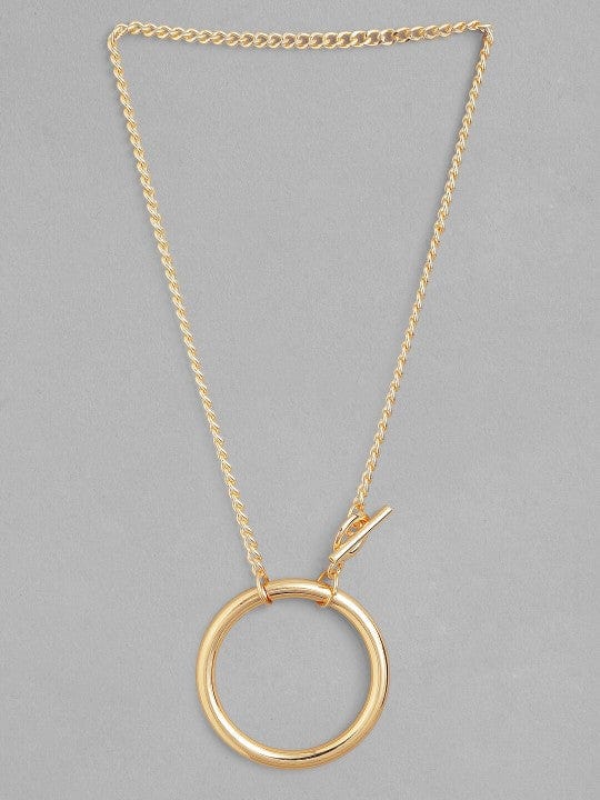 Loopy Toggle Statement Chain Necklace Gold
