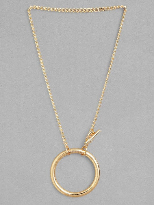 Loopy Toggle Statement Chain Necklace Gold