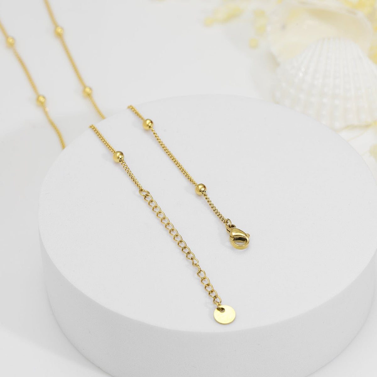 Trendy Heart Charms Necklace Chain Gold