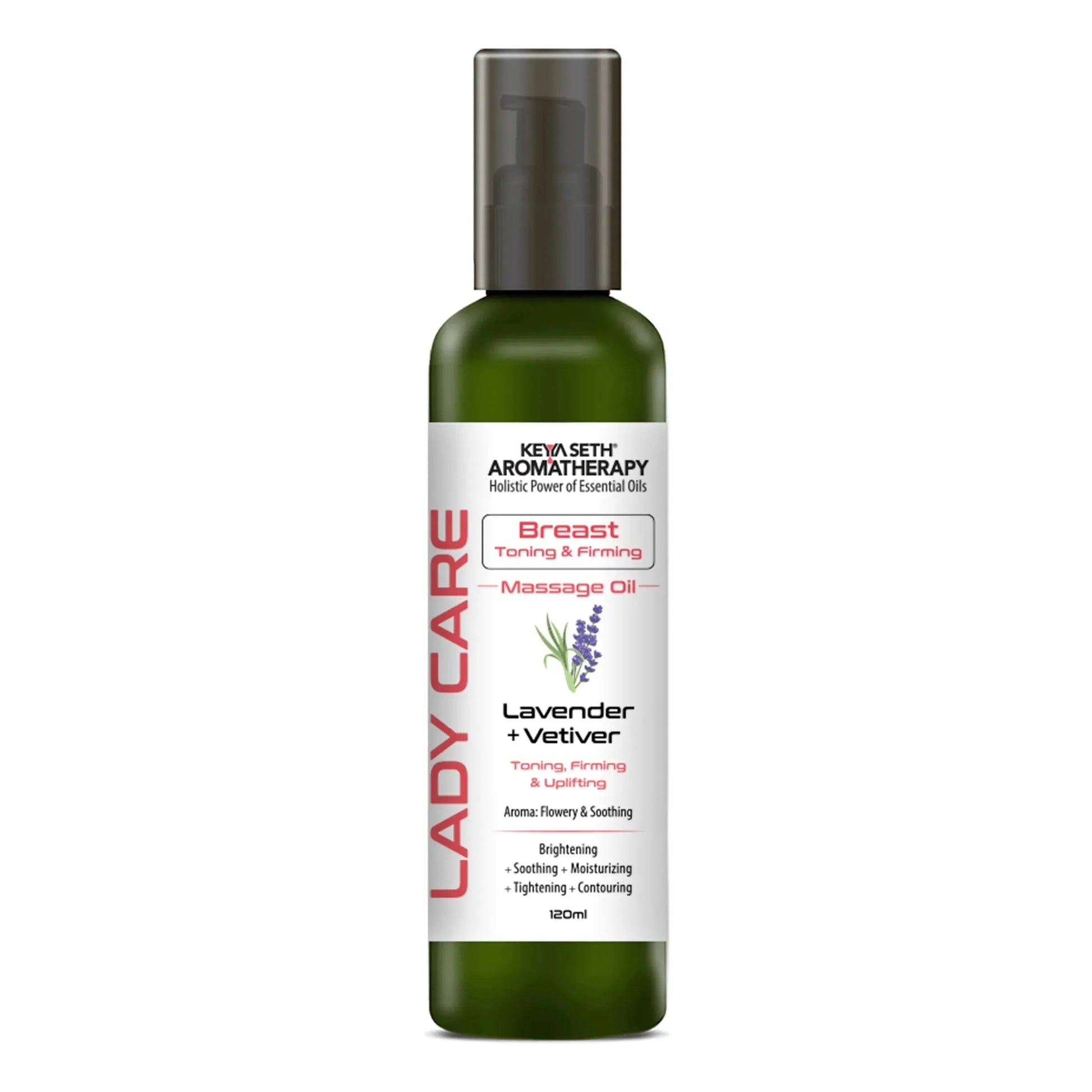 Lady Care Breast Toning & Firming Massage Oil,Toning, Firming & Uplifting, Lavender & Vetiver 120ml