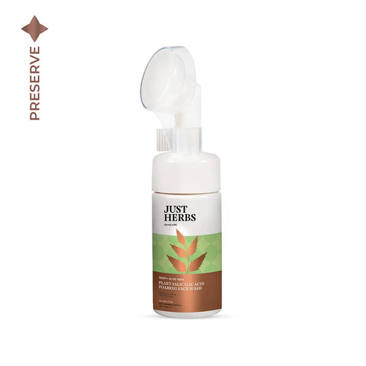 【Just Herbs】 Plant Salicylic Acid Foaming Face Wash with Neem & Aloe Vera｜プラントサリチル酸 フォーミングフェイスウォッシュ ニーム＆アロエベラ｜100ml
