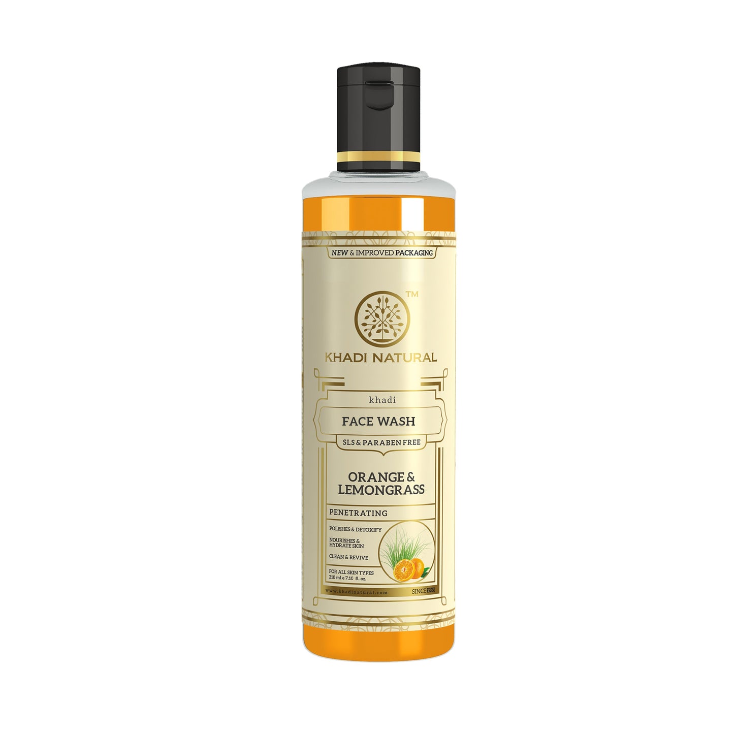 Herbal Orange & Lemongrass Face Wash SLS & Paraben Free 210ml