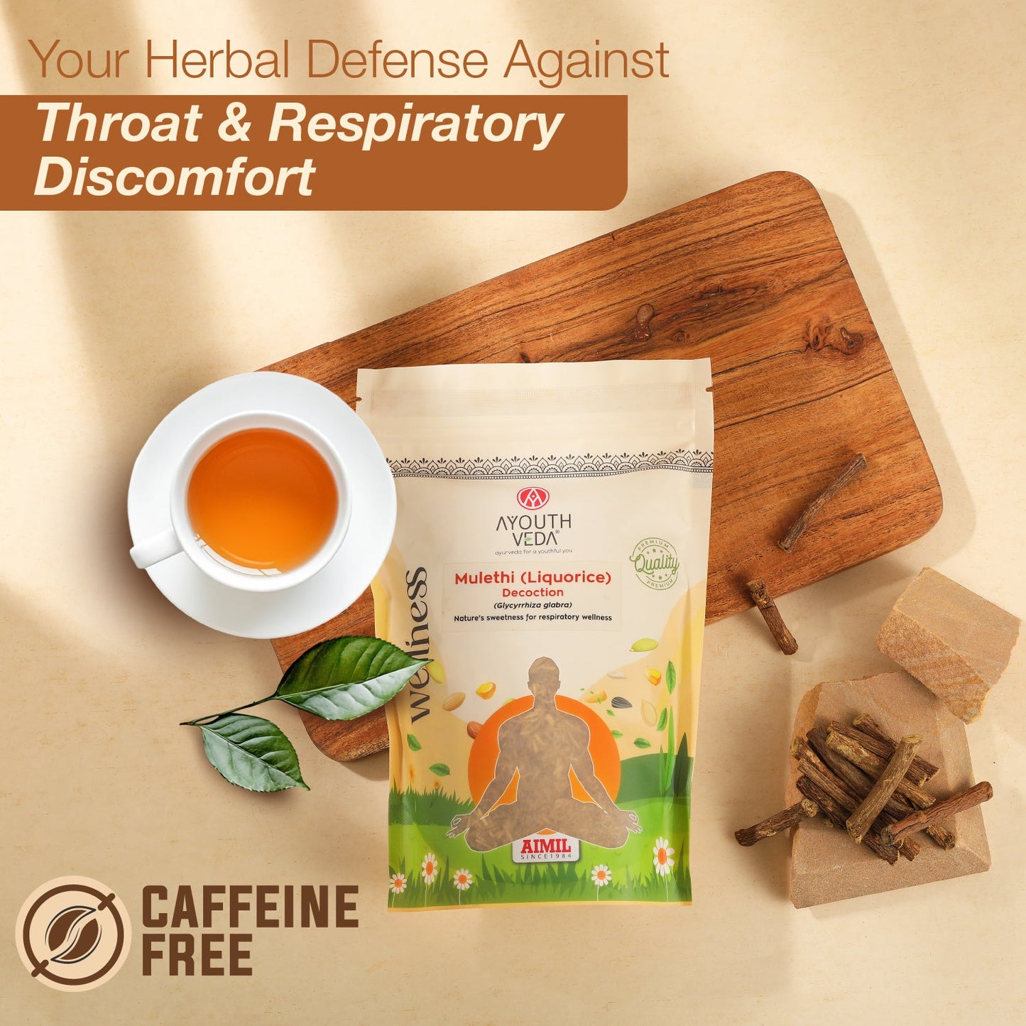 Mulethi (Liquorice) Decoction – Nature’s Sweetness for Respiratory Wellness Net Qty: 200g 200g