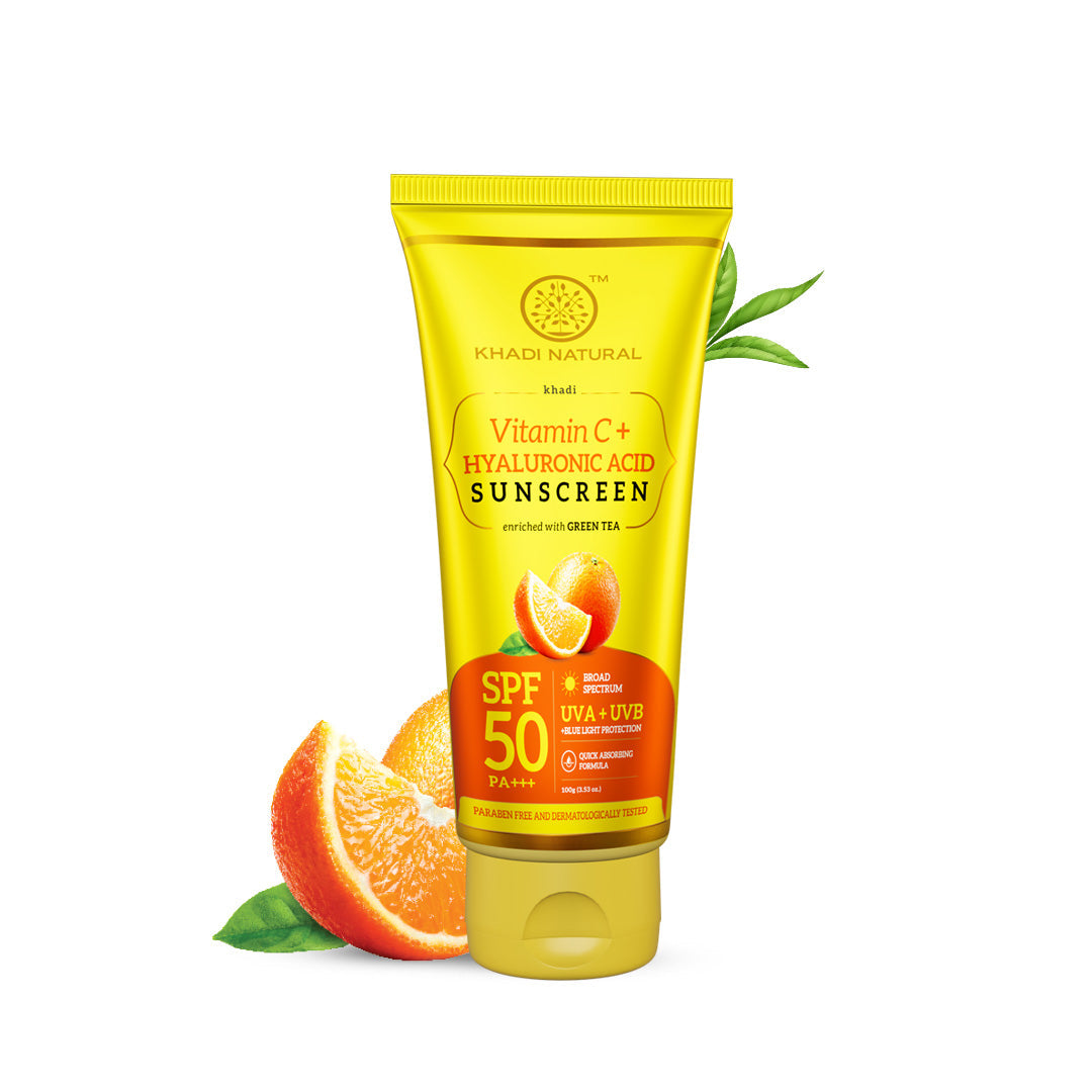 Vitamin C + Hyaluronic Acid Sunscreen Aqua Gel with Green Tea - SPF 50 100ml