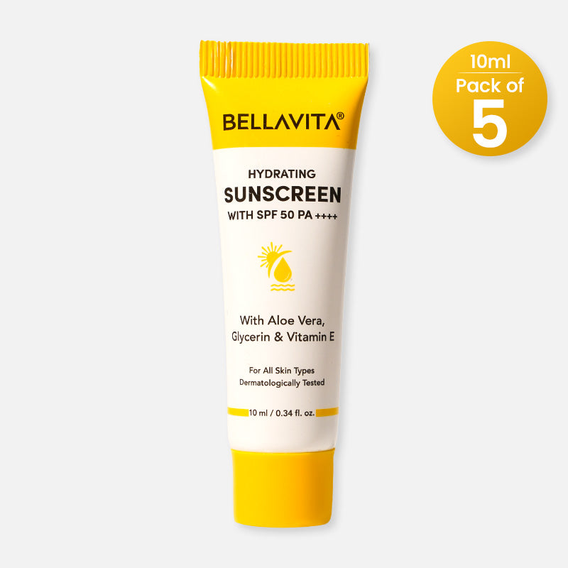 Mini Travel-Ready Hydrating Sunscreen - 10ml | Pack of 5 10ml