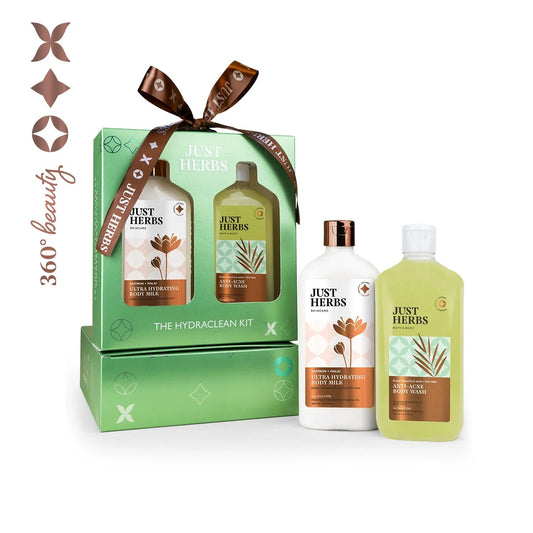 【Just Herbs】 The Hydraclean Kit: Acne Control Body Set｜ハイドラクリーン キット：ニキビケア ボディセット