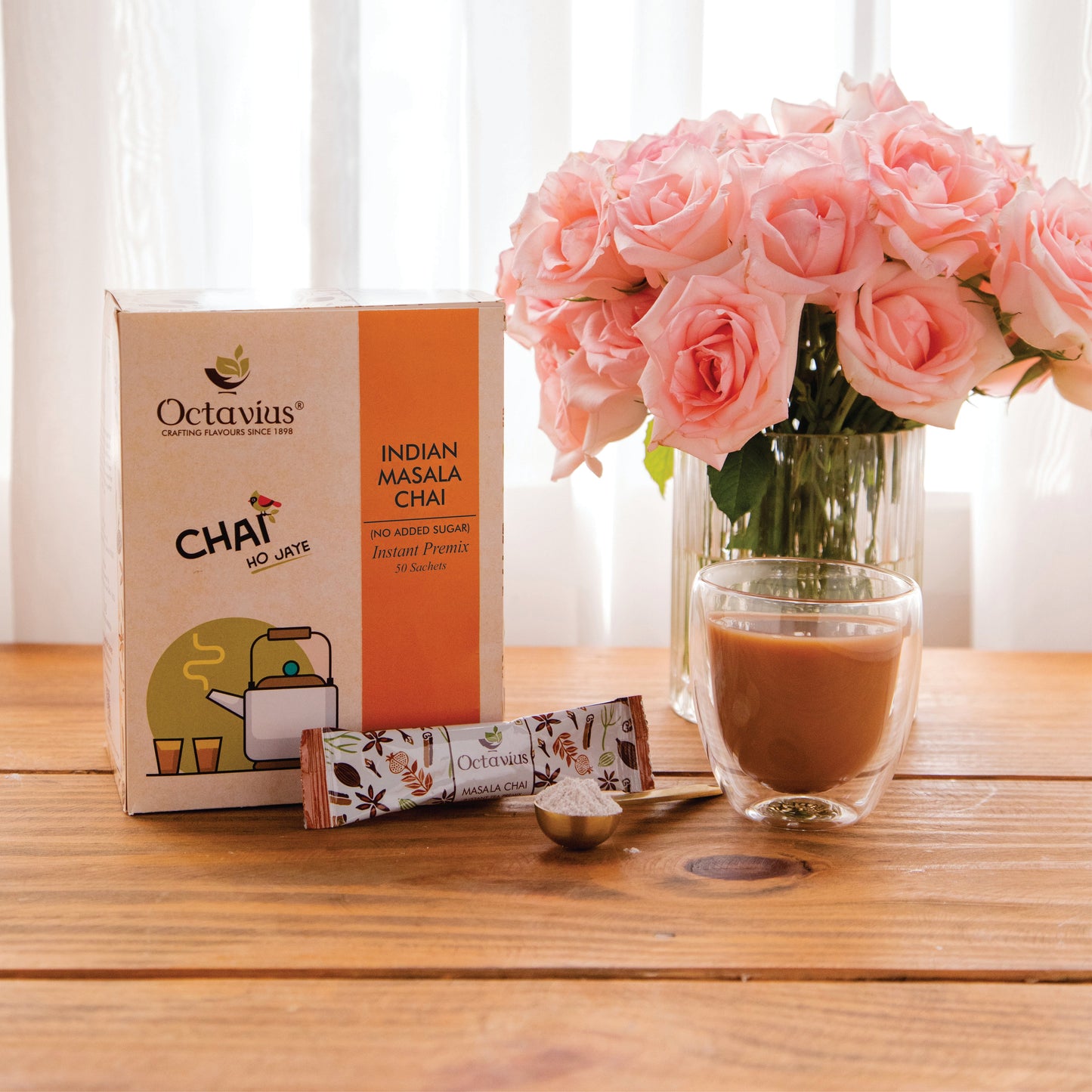 Indian Masala Chai Instant Premix (No Added Sugar) 15 Sachets