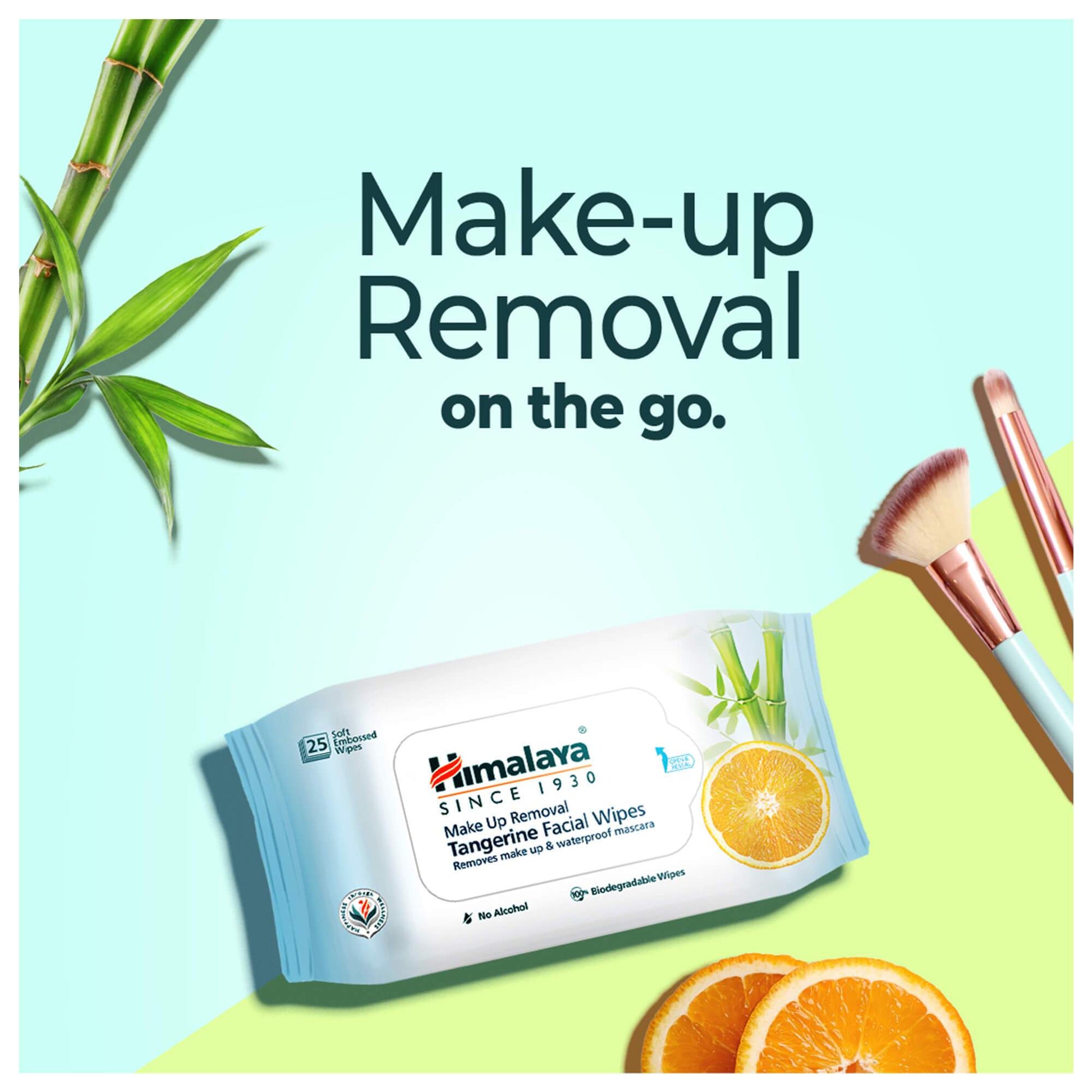 Himalaya Makeup Removal Tangerine Facial Wipes 10's