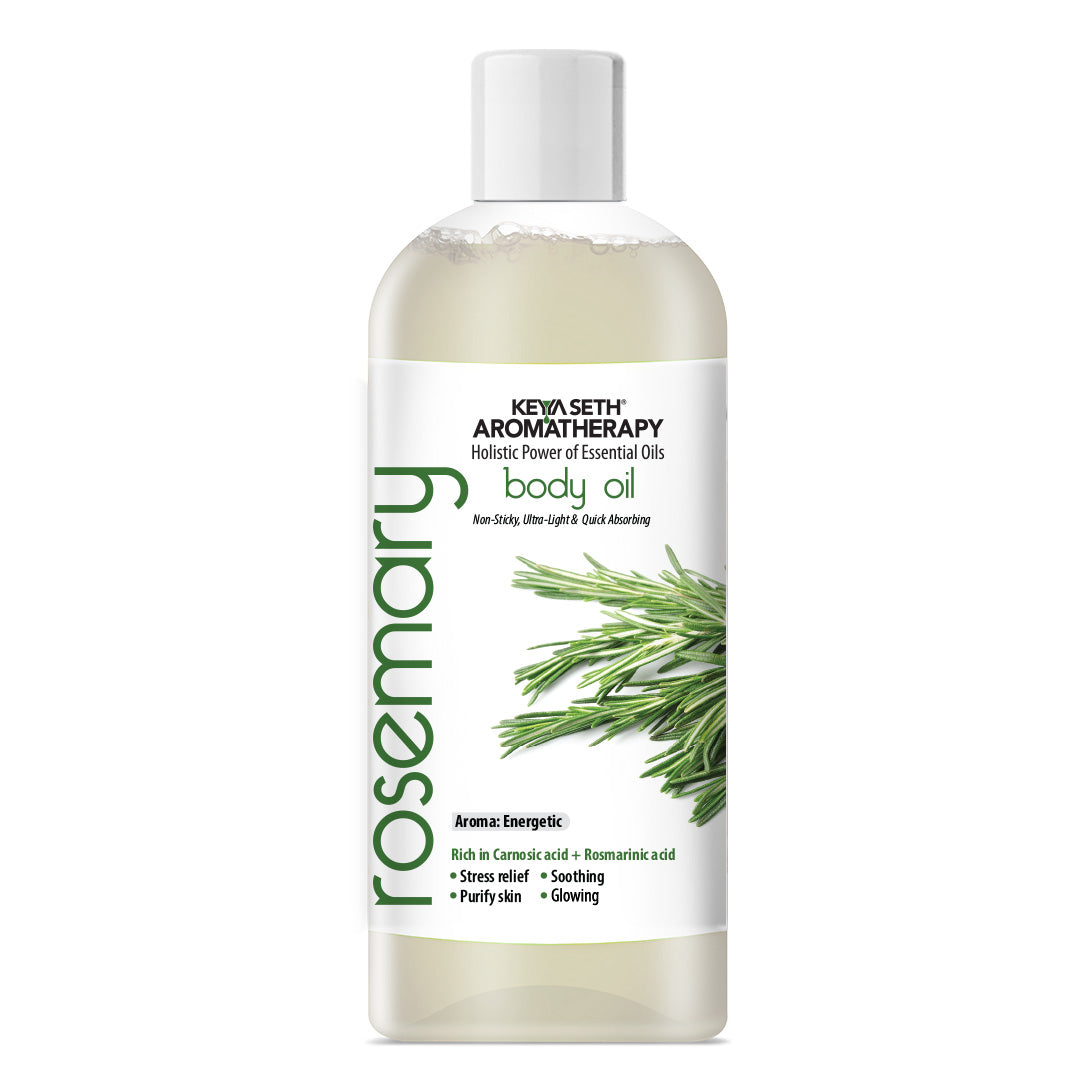Rosemary Body Oil –  Stress Relieving, Anti-Ageing & Soothing For Glowing Skin; Non-Sticky, Quick-Absorbing 400ml