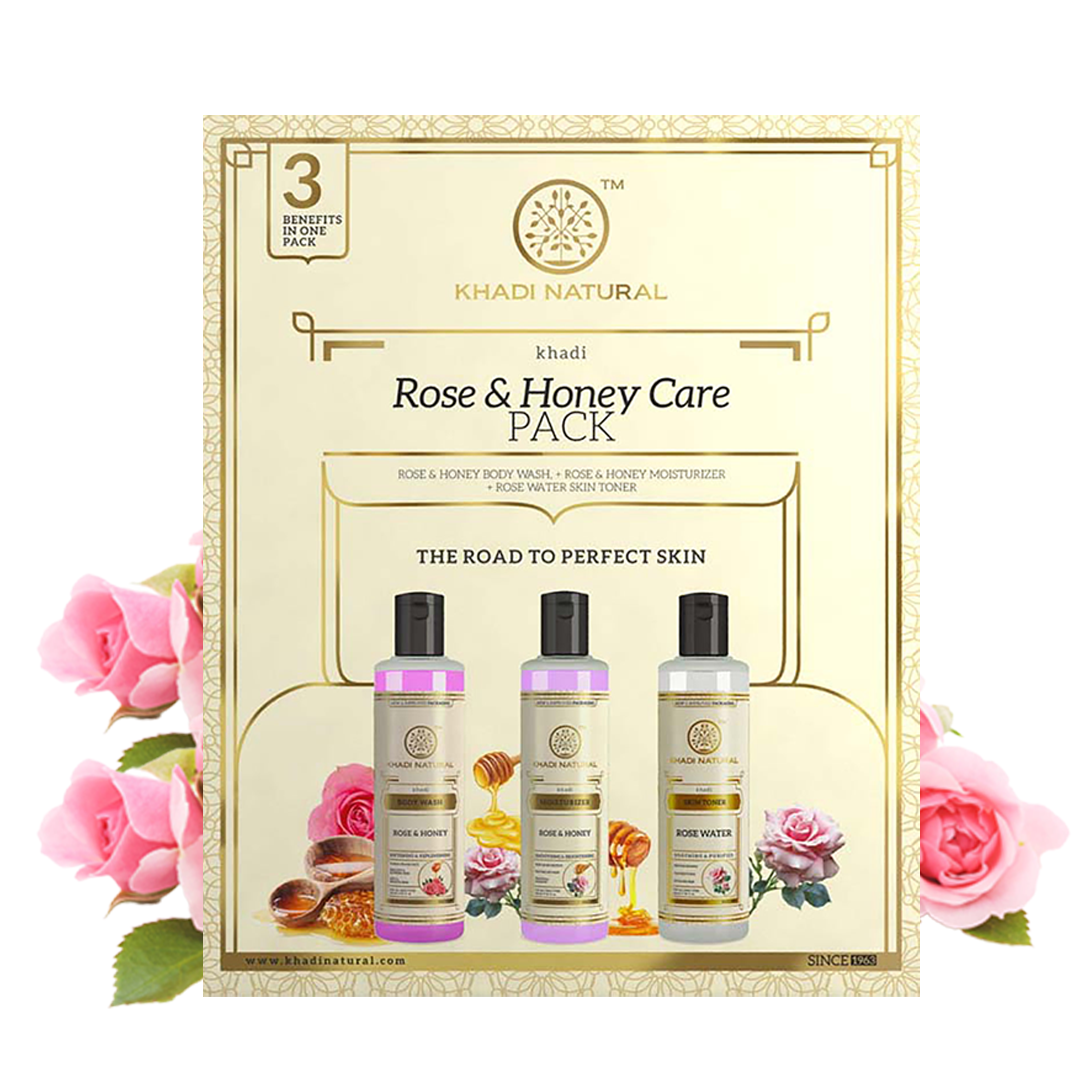 Rose & Honey Skin Care Combo Pack Of 3 210ml Each