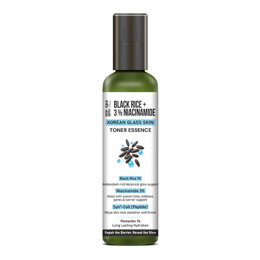 【Keya Seth】 Korean Glass Skin Toner Essence (1% Black Rice, 3% Niacinamide & Peptide)｜コリアン グラススキン トナーエッセンス（黒米 1%・ナイアシンアミド 3%・ペプチド）｜120ml