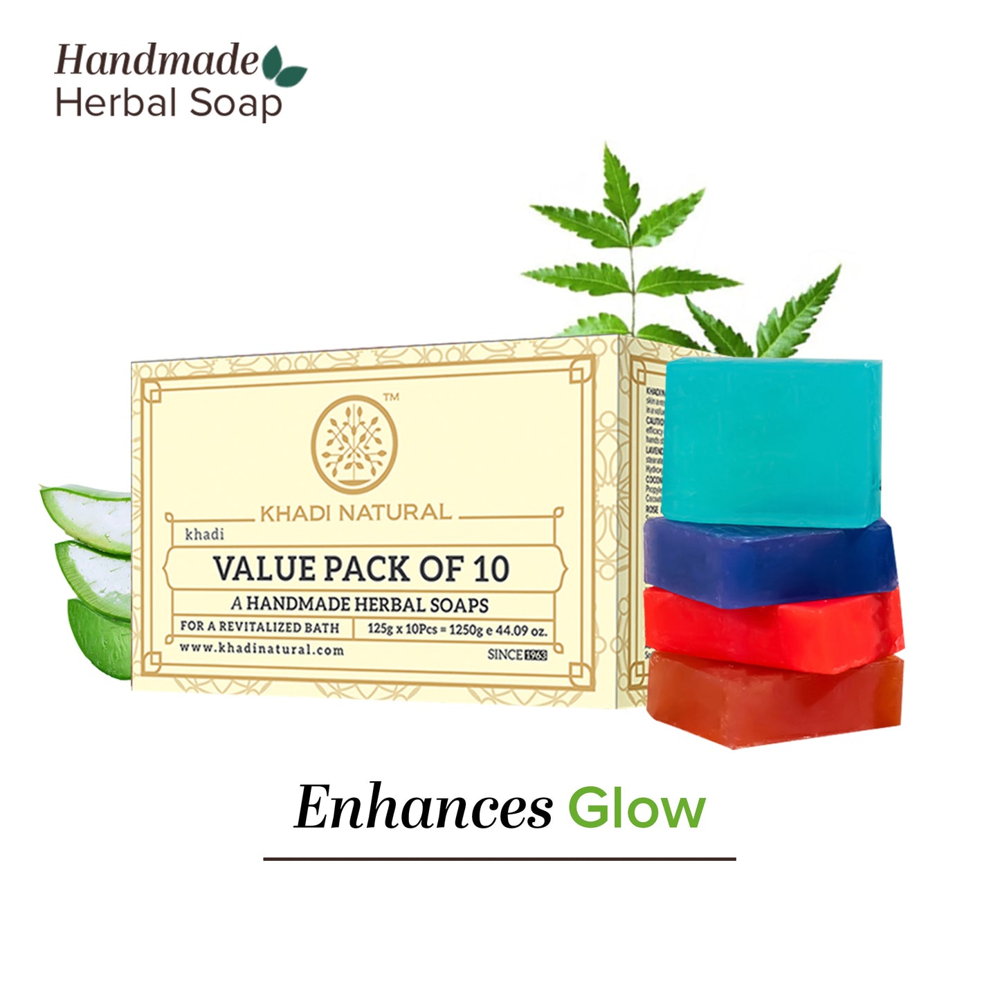 Herbal Soap Combo Value Pack of 10 125gm Each