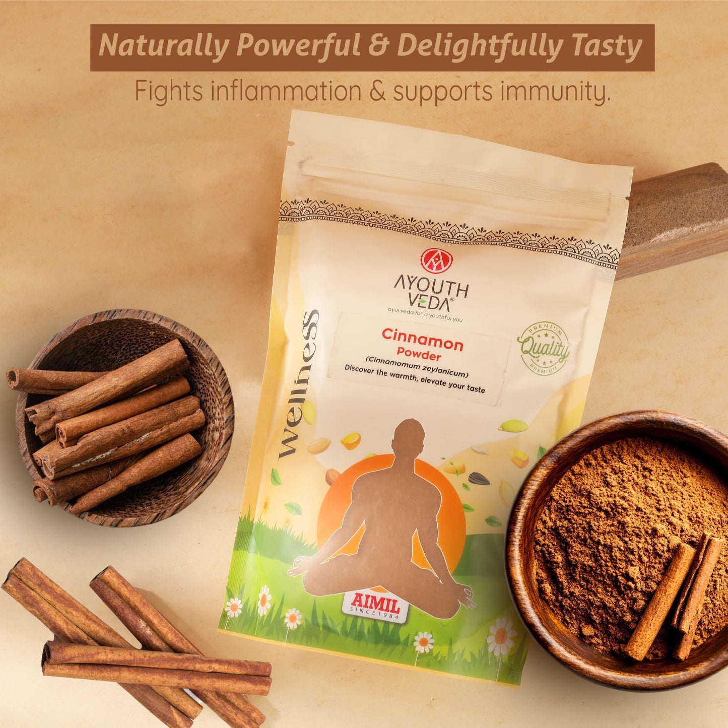 Cinnamon Powder– Pure Ceylon Cinnamon for Digestive & Immune Wellness - Net Qty: 200g 200g