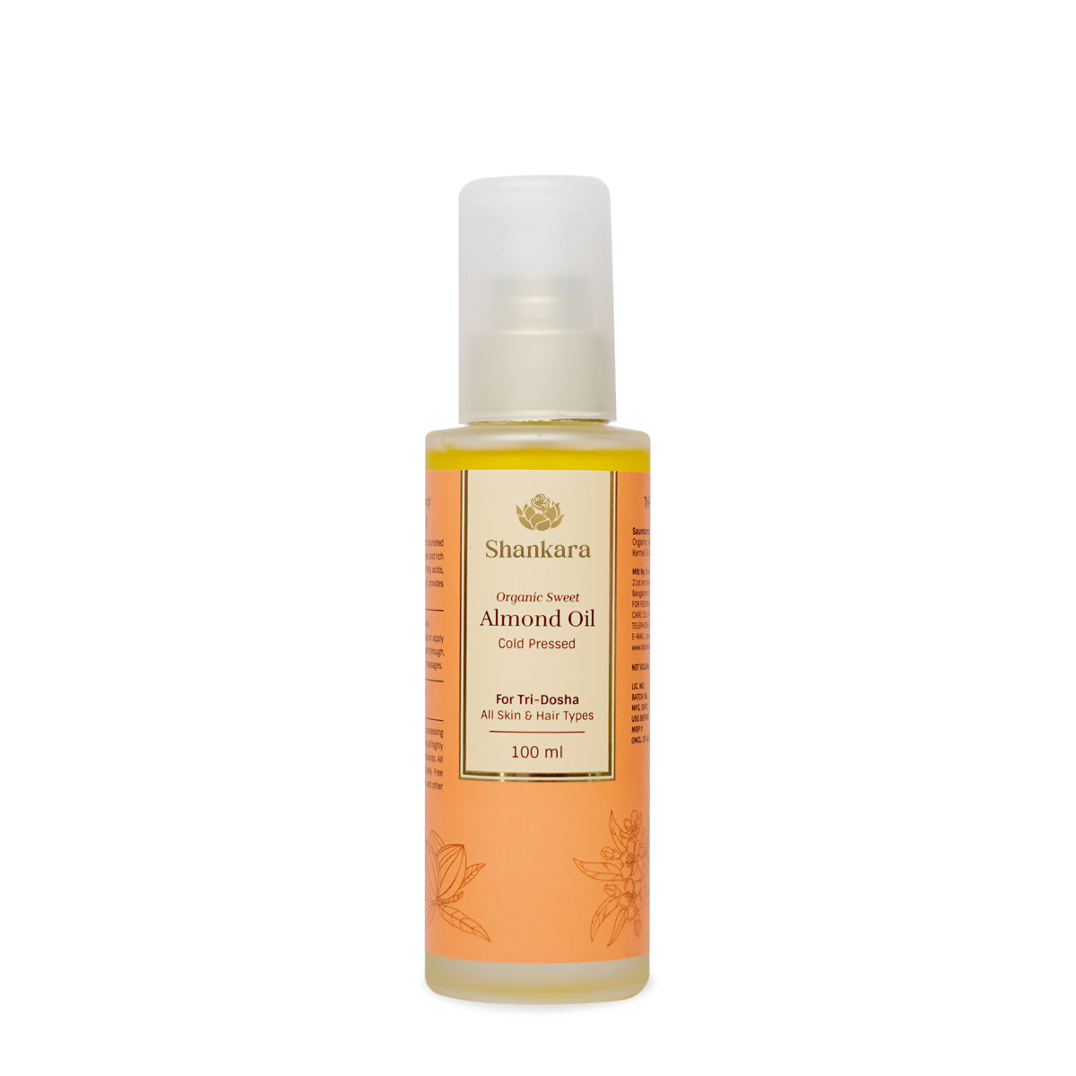 Organic Sweet Almond Oil, by Shankara - 100 ml 100ml