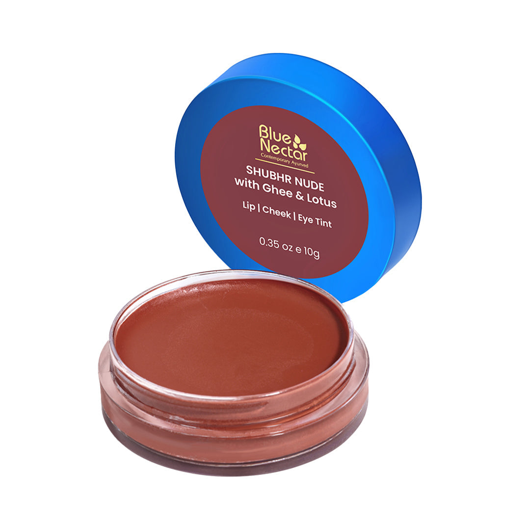 Shubhr Lip Tint, Cheek & Eye Tint with Nourishing Ghee & Shea Butter (10g) (Beetroot Red) 10g