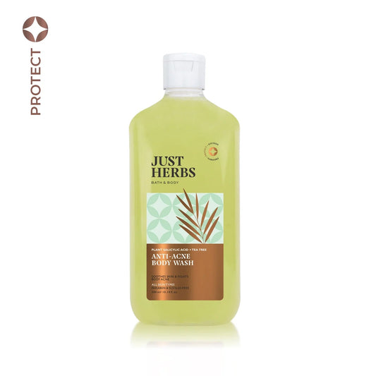 【Just Herbs】 Tea Tree Anti-acne Body Wash with Plant Salicylic Acid｜ティーツリー アンチアクネ ボディウォッシュ プラントサリチル酸｜300ml