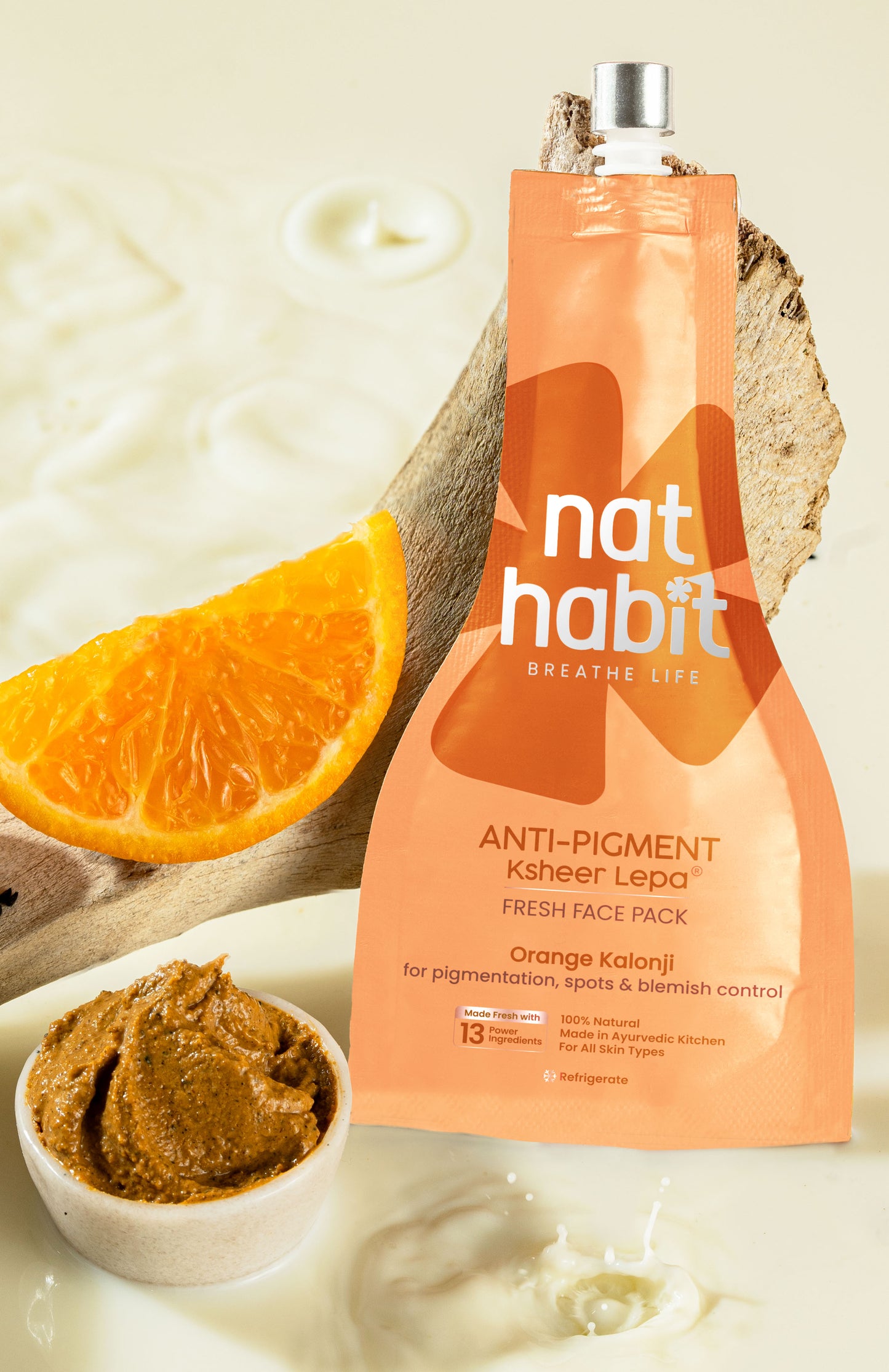 Fresh Orange Kalonji Brightening Lepa Face Pack 40g x 2個