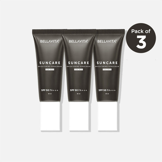 【Bella Vita】 Suncare Brightening Sunscreen For Men SPF 50 PA+++ - 30ml Pack of 3