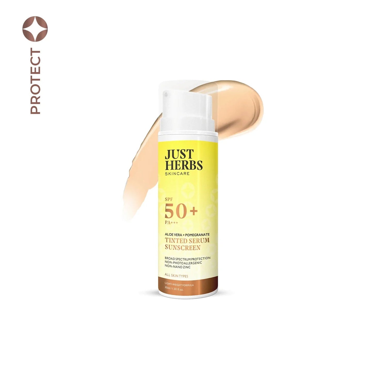 【Just Herbs】 Tinted Serum Sunscreen with SPF 50+ PA+++｜ティンテッド セラムサンスクリーン SPF50+ PA+++｜30ml