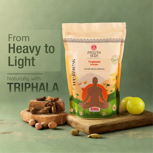 Triphala Powder with Amla, Haritaki & Bibhitaki for Daily Detox, Gut Health, Healthy Digestion & Bowel Regularity – Traditional Ayurvedic Cleanse & Wellness Support – Net Qty: 200 g 200g
