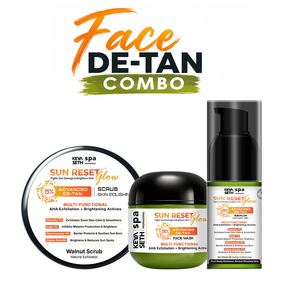 【Keya Seth】 Surama's Face Sun Reset Glow Ritual (Scrub + Serum + Mask)｜スラマズ フェイス サンリセットグロウ リチュアル 3点セット｜130ml