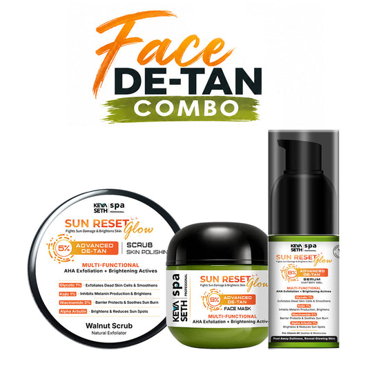 【Keya Seth】 Surama's Face Sun Reset Glow Ritual (Scrub + Serum + Mask)｜スラマズ フェイス サンリセットグロウ リチュアル 3点セット｜130ml