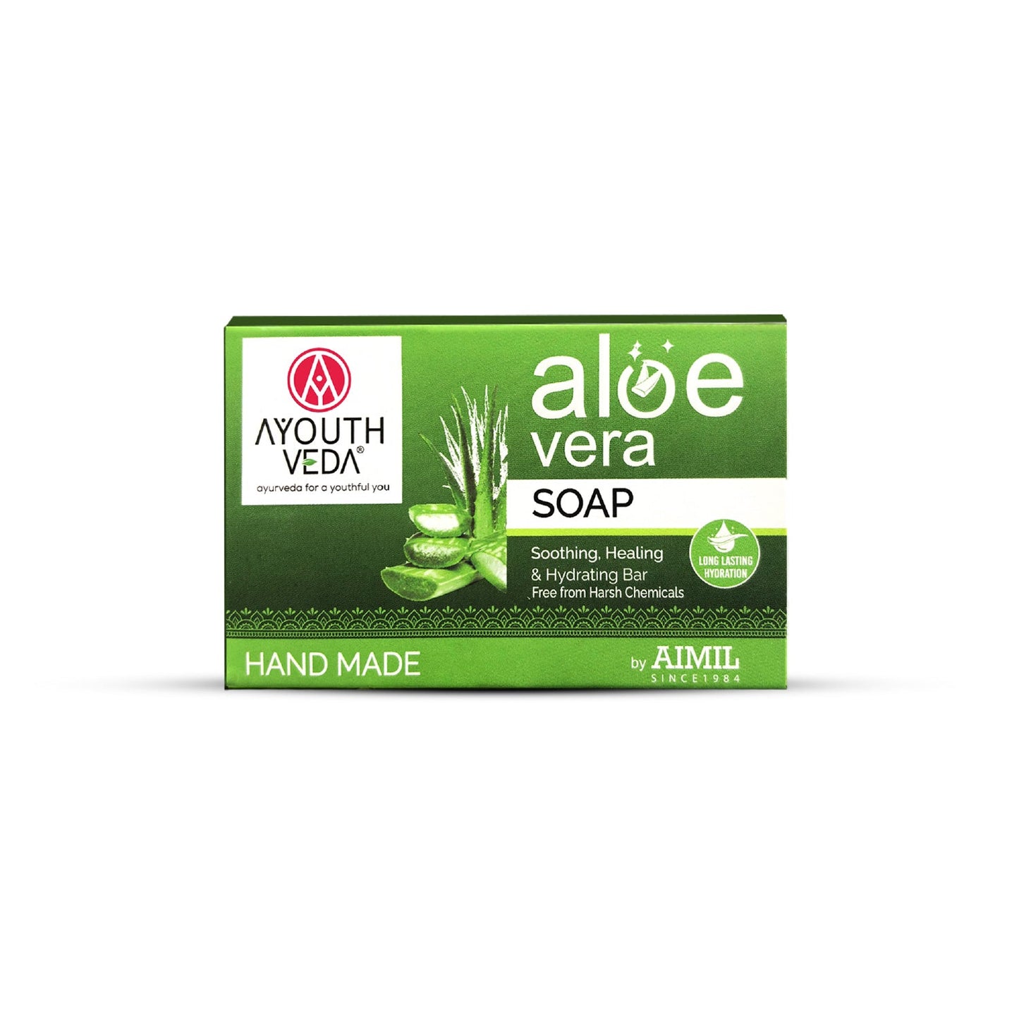 Aloe Vera Bathing Soap with Menthol | Gentle, pH-Balanced Daily Cleansing Bar for Face & Body | Provides Fresh, Comfortable Skin Feel | Handmade Soap Suitable for All Skin Types | Net Qty - 100 g - Set of 3 (Get 13% Off) 100g