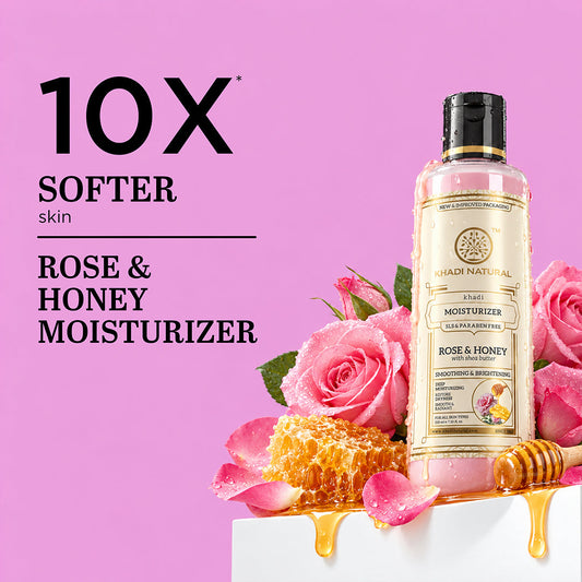 【KHADI】 Khadi Natural Rose & Honey Moisturiser SLS & Paraben Free｜ローズ＆ハニー モイスチャライザー SLS＆パラベンフリー｜210ml