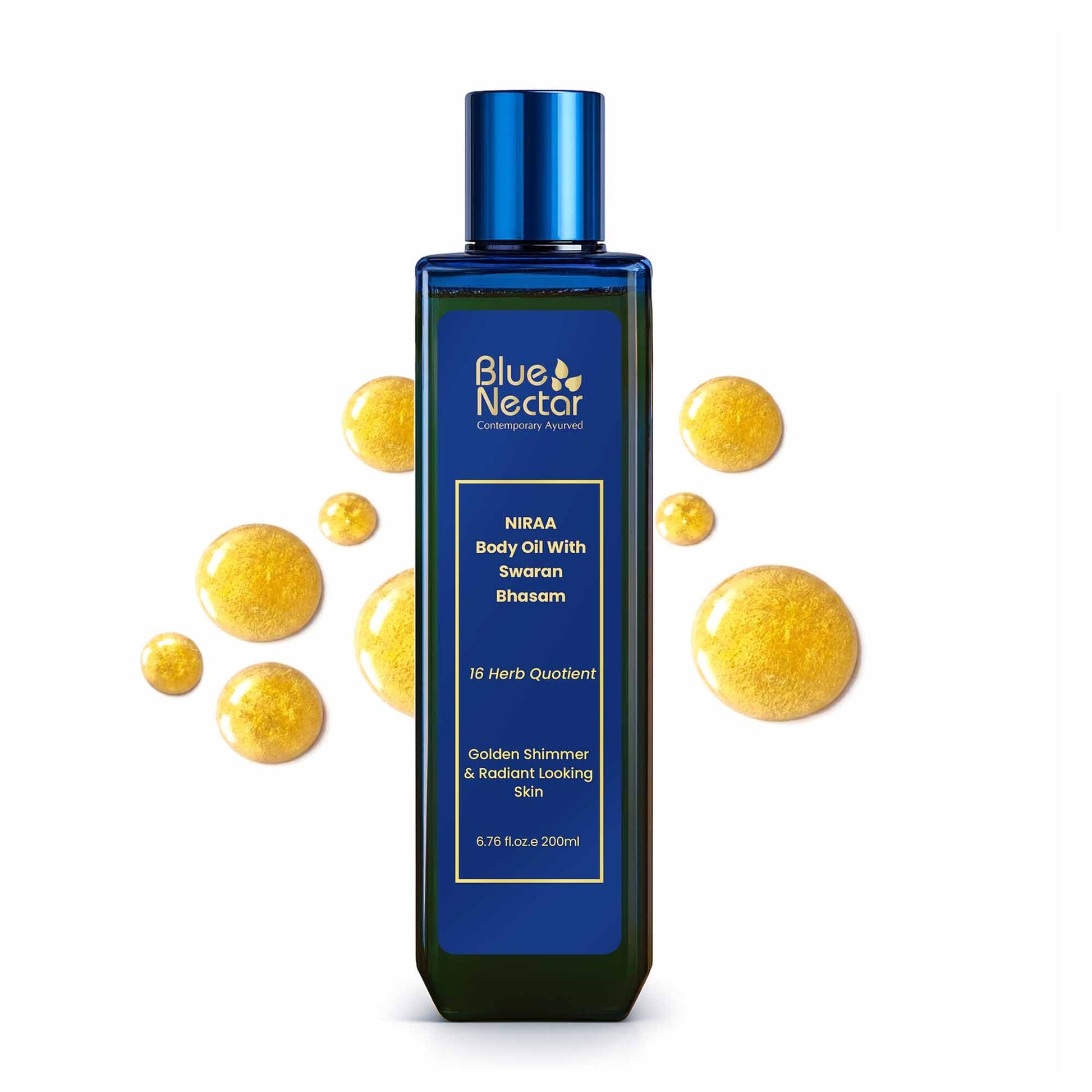 Gold Shimmer Body Oil with Swarna Bhasma for Glowing Skin (16 herbs) 100ml