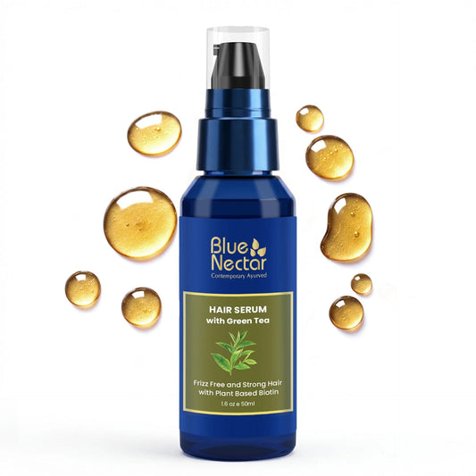 Green Tea Hair Serum for Frizzy Hair with Plant Based Biotin(12 herbs, 50ml) 50ml
