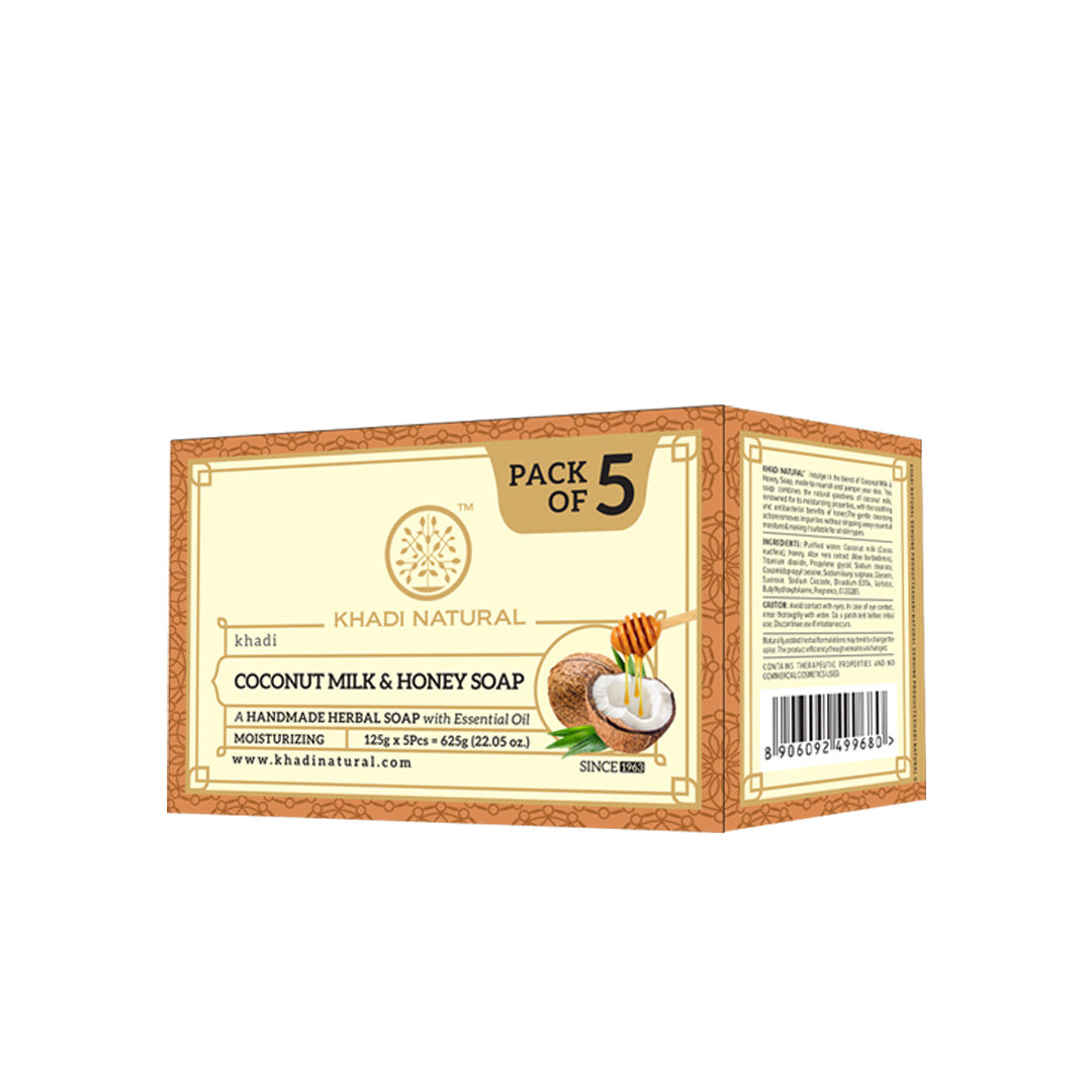Herbal Coconut Milk & Honey Soap Combo Pack Of 5 125gm Each